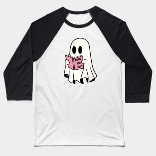 This Is Boo Sheet Cute Ghost Reading Book Spooky Halloween Party Baseball T-Shirt